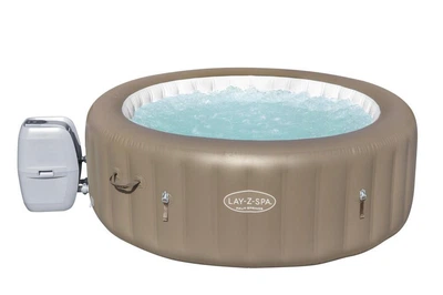 Надувной бассейн-джакузи Lay-Z-Spa Bestway 60017 с подогревом и аэромассаж на 916 л Коричневый