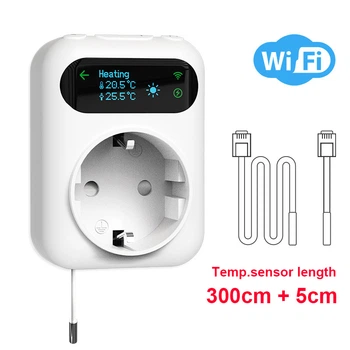 Цифровой WiFi терморегулятор (термостат) в розетку с функцией программирования