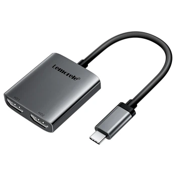 Адаптер Lemorele TC21 2-портовий USB-C на 2xHDMI 4K 60 Гц