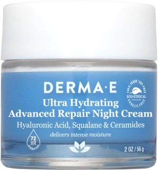 Ультраувлажняющий восстанавливающий ночной крем Derma E Ultra Hydrating Advanced Repair Night Cream с гиалуроновой кислотой 56 г (030985004663)
