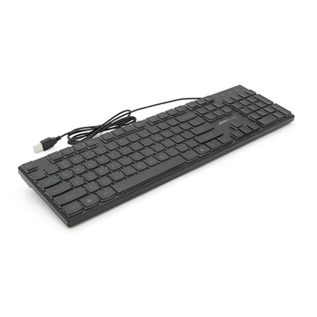 Клавіатура з підсвічуванням USB JEDEL K510, довжина кабелю 170см, (Eng/Укр/Русь), (483х188х35 мм),104к, Black
