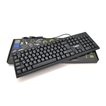 Клавіатура USB Merlion KB-888, довжина кабелю 135см, (Eng/Укр/Рус), (460х158х33 мм), 104к, Black