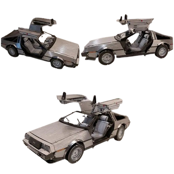 Делориан "Назад в будущее" 3д пазл металлический. 3D-S054 пазл для домашней сборки