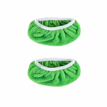 Набор из 2 шт. сменных махровых насадок для швабры Swiffer и мопа на резинке Зеленые