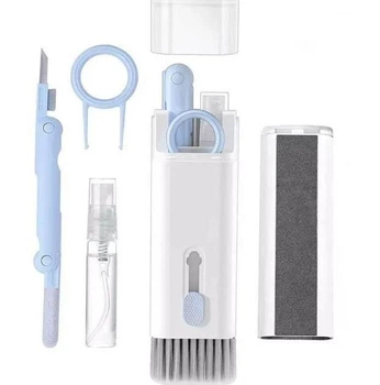 Набор для чистки клавиатуры и гаджетов 7в1 CleaningTools синий