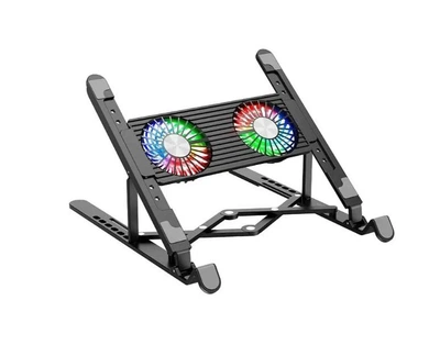 Охлаждающая подставка для ноутбука Hoco DH17 до 17.3" с RGB подсветкой