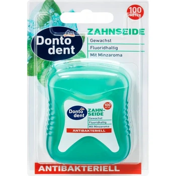 Зубна нитка Dontodent Zahnseide Antibakteriell 100 м