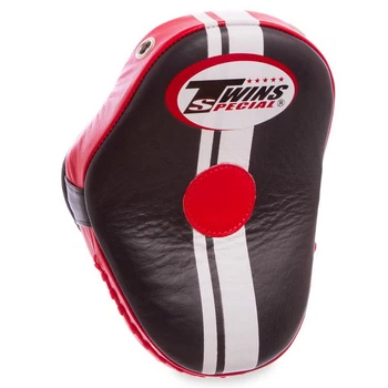 Лапа Изогнутая для бокса и единоборств TWINS PML14 размер 27x20x10 см черный-красный