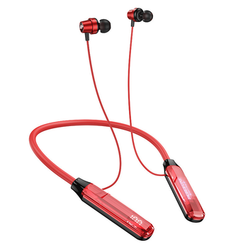 Беспроводные наушники для спорта вакуумные с микрофоном Bluetooth BOROFONE BE69 |70 ч работы| Красный