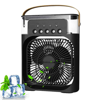 Вентилятор, міні кондиціонер, нічник RGB із контейнером для льоду Air Cooler Fan