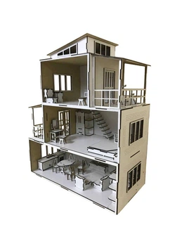 Ляльковий будиночок DecorWood з меблями 60х50х25см