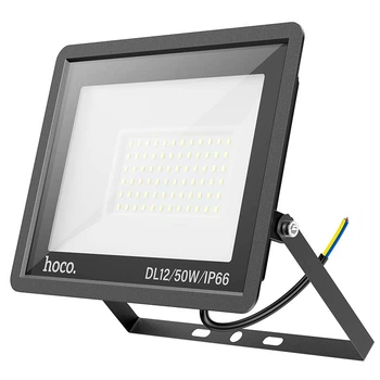 Уличный светодиодный прожектор HOCO DL12 Ultra thin outdoor LED flood light, 50W, IP66, 175-260V, 180°, black