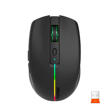 Мышь MEETION 2.4 G+Bluetooth Dual Mode gaming mouse BTM002 |1000-1200-1600dpi, 6keys, Type-C Charging, RGB| черная