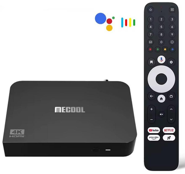 Смарт ТВ-приставка MECOOL KT2: Amlogic S905Y4, 2ГБ/32ГБ, 4K HDR10+, DV3T2, Wi-Fi 5, Android TV 11 + Пульт с голосовым управлением и Google Assistant