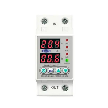 Реле контролю напруги та струму з РК TOMZN TOVPD1-60-EC 63А 220В 2DIN