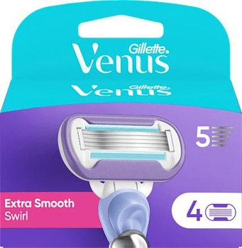 Змінні картриджі для гоління (леза касети) жіночі Gillette Venus Extra Smooth Swirl 4 шт.