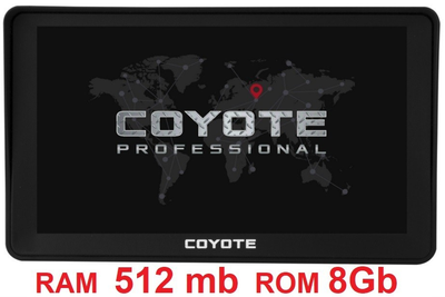 GPS навігатор COYOTE 790 Delivery Star PRO 512mb 8gb 7 дюймів з Картами для легкового та вантажного транспорту TIR ADR