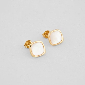Серебряные серьги с позолотой Minimal E5701