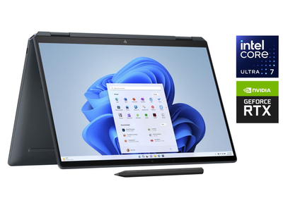 Игровой ноутбук-трансформер HP Spectre x360 2-in-1 Laptop / 16" (2880x1800) OLED Touch / Intel Core Ultra 7 155H (16 (22) ядер по 1.4 - 4.8 GHz) / 16 GB DDR5 / 2000 GB SSD M.2 NVMe / nVidia GeForce RTX 4050, 6 GB GDDR6, 96-bit / WebCam / Win 11 Pro