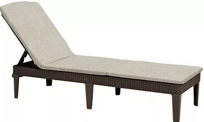 Шезлонг платиковий Keter Jaipur With Cushion з матрацом 255891 коричневий