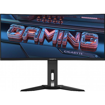 Монітор ігровий GIGABYTE 34" QD-OLED Curved 1800R 3440x1440 WQHD 240Hz 0.03ms 2xHDMI 2.1 1xDP 1.4 KVM 2x3W (MO34WQC2 Gaming Monitor)