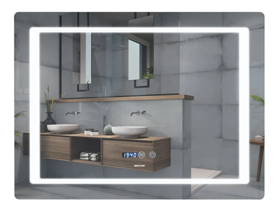 Зеркало Mixxus Style MR03-80x60 (часы, LED-подсветка, антизапотевание) (MI6005)