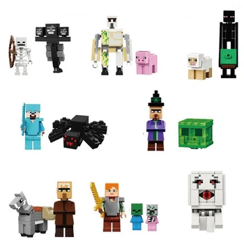 Игрушка Большой набор фигурок Мобы и Крипер для локации Майнкрафт 16 шт. для детей (арт 13993)