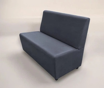 Диван для кафе Tobi Sho Прайм с высокой спинкой без подлокотников 1200x630x850, кожзам Серый 2233