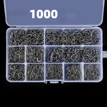 Рыболовные крючки набор 1000 шт. размеры (3-12)
