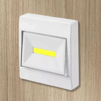 Ночник выключатель COB LED настенная светодиодная подсветка на магните липучке, 3 Вт