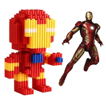 Дитячий конструктор Залізна Людина Iron Man 9 см на 270 деталей Magic Blocks 3D