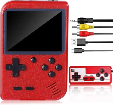 Ретро игровая консоль Tlsdosp с 400 играми, 3" экран, аккумулятор 1020mAh, подключение к ТВ, для двух игроков