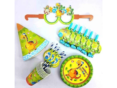 Святковий набір PELICAN Happy Birhday Динозаврики #308, 36 предметів арт.871308