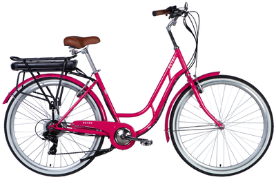 Велосипед з електроприводом 28" ST Dorozhnik eRETRO Vbr FR рама-19" 36B 12.5А*г 500Вт рожевий YS 7452 2025
