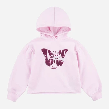 Подростковое теплое худи на флисе для девочки Levi`s 787199242 146-152 см Розовое (1159828652)