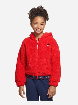 Дитяча тепла толстовка з капюшоном для дівчинки Tommy Hilfiger 122798004 86 см Червона (1159828212)