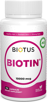 Биотин Biotin 10000 мкг 100 капсул (BIO-530302)