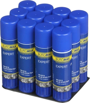 Набор клея-карандаша Buromax Expert PVP основа 25 г х 12 шт (BM.4919)