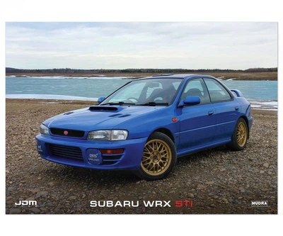 Постер CP Subaru Impreza WRX STI, Спортивный автомобиль JDM 84х60 см (134)