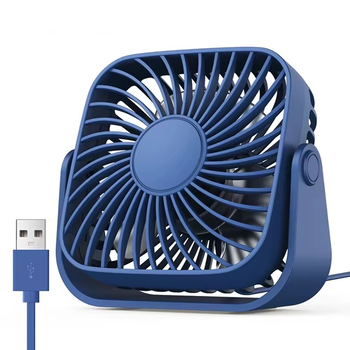 Вентилятор TOPK K52 USB, 8.5cm, 3 скорости, USB 5V 1m, 5W, 360град. dark-blue