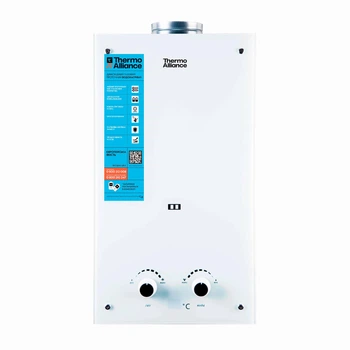 Колонка газова JSD20-10GE скло (біла) THERMO ALLIANCE
