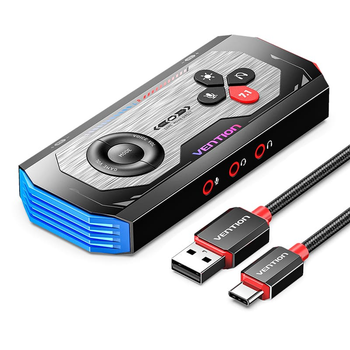 Зовнішня ігрова звукова карта Vention USB Sound Card 7.1 Channel, Black (CVAB0)