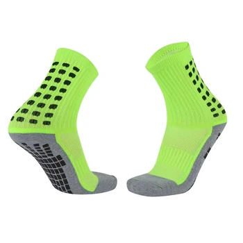 Носки футбольные CZST-317 с антискользящим зеленые 42-45 (CZST-317_light green_L)