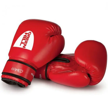 Перчатки бокс GREEN HILL HAMED искусственная кожа 6oz red