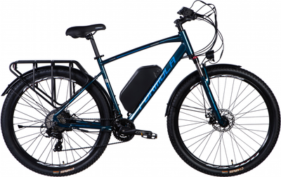 Електровелосипед Formula eCURSOR MAN AM CS CS 20" 28" AL 48 В 17.5 Аг 500 Вт з кріпл. на раму задн. з крилом Pl з ліхтарем з багажником задн. St 2025 Темно-синій (ELB-FR-28-023)