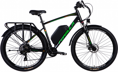 Електровелосипед Formula eCURSOR MAN AM CS CS 20" 28" AL 48 В 17.5 Аг 500 Вт з кріпл. на задню раму з крилом Pl з ліхтарем з багажником задн. St 2025 Чорно-зелений (ELB-FR-28-022)