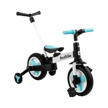 Велосипед-трансформер Best Trike 56659, синій, колеса PU 10'', батьківська ручка, знімні педалі