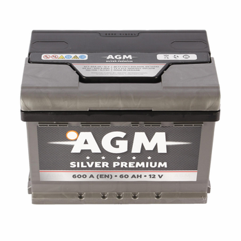 Автомобільний акумулятор AGM Silver Premium (-/+) 12V 60Ah (600A) Euro (AKBLU1051)