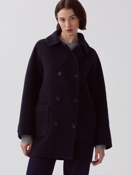 Пальто осіннє жіноче Uniqlo 486476125 XL Синє ( 1159828521)