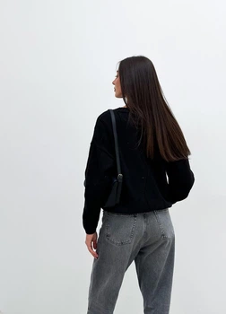 Жіночий в’язаний ажурний кардиган ARTKNIT S-M Чорний (ak35653)